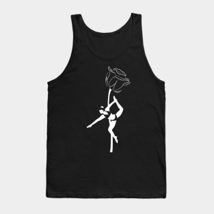 Pole Dance With Pink Rose Gift Tank Top